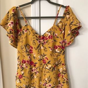 Cold Shoulder Floral Romper